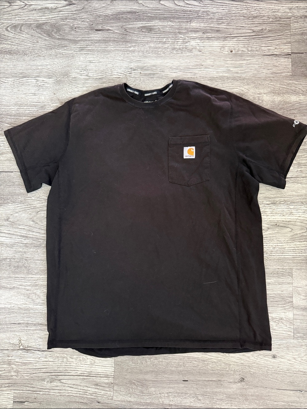 Carhartt Black Short-Sleeve Pocket Tee with Logo Patch